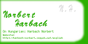 norbert harbach business card